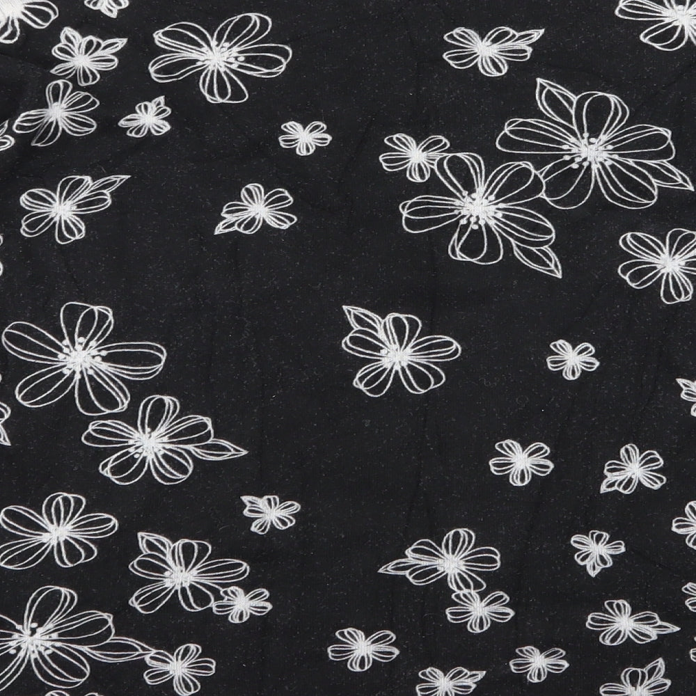 Debenhams Womens Black Floral  Pullover Jumper Size 18