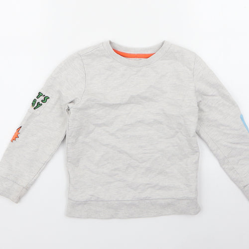 F&F Boys Grey   Pullover Hoodie Size 5-6 Years