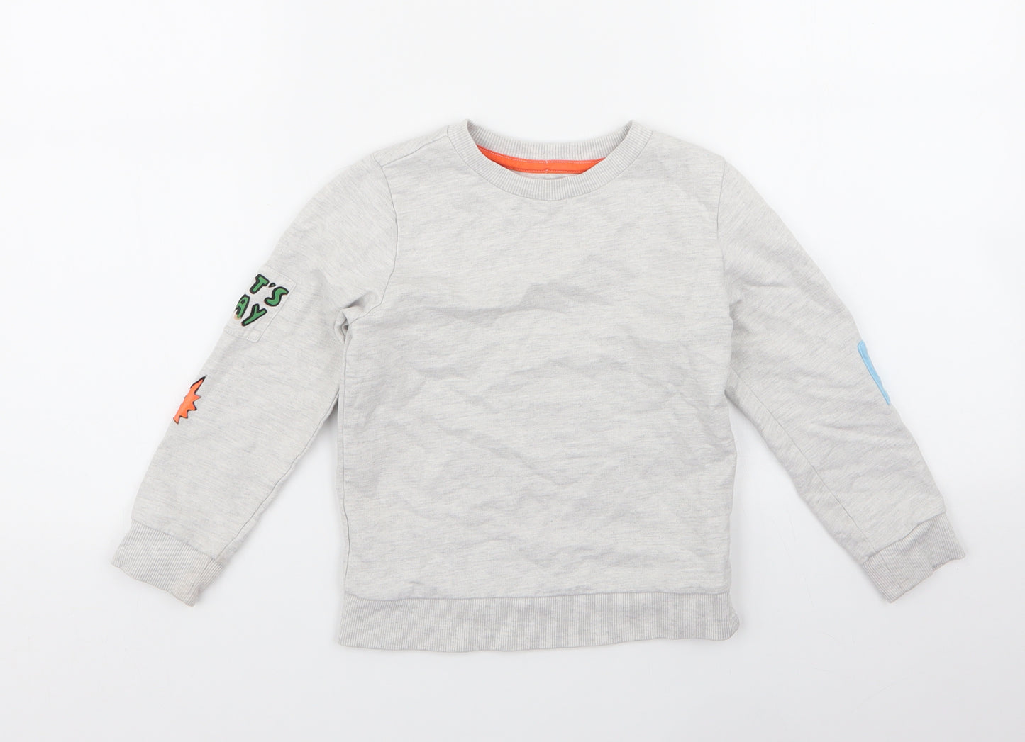 F&F Boys Grey   Pullover Hoodie Size 5-6 Years