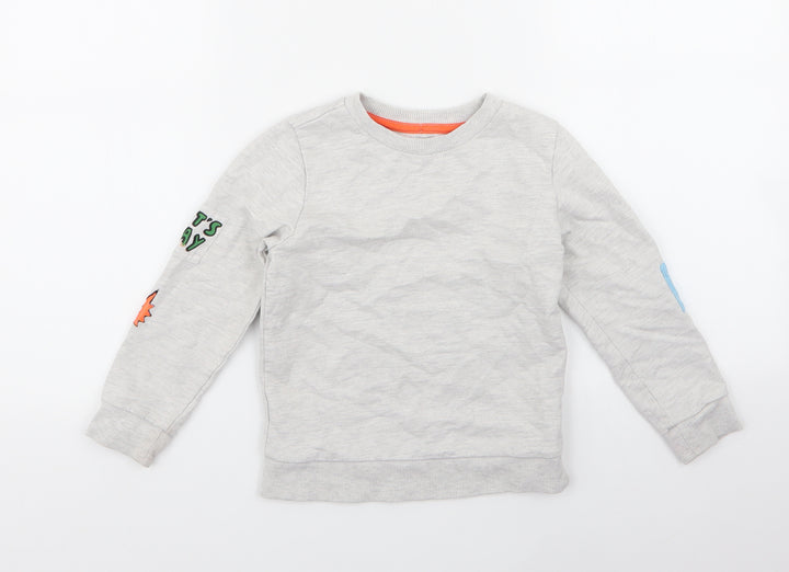 F&F Boys Grey   Pullover Hoodie Size 5-6 Years