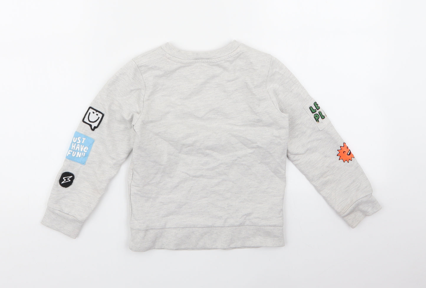 F&F Boys Grey   Pullover Hoodie Size 5-6 Years