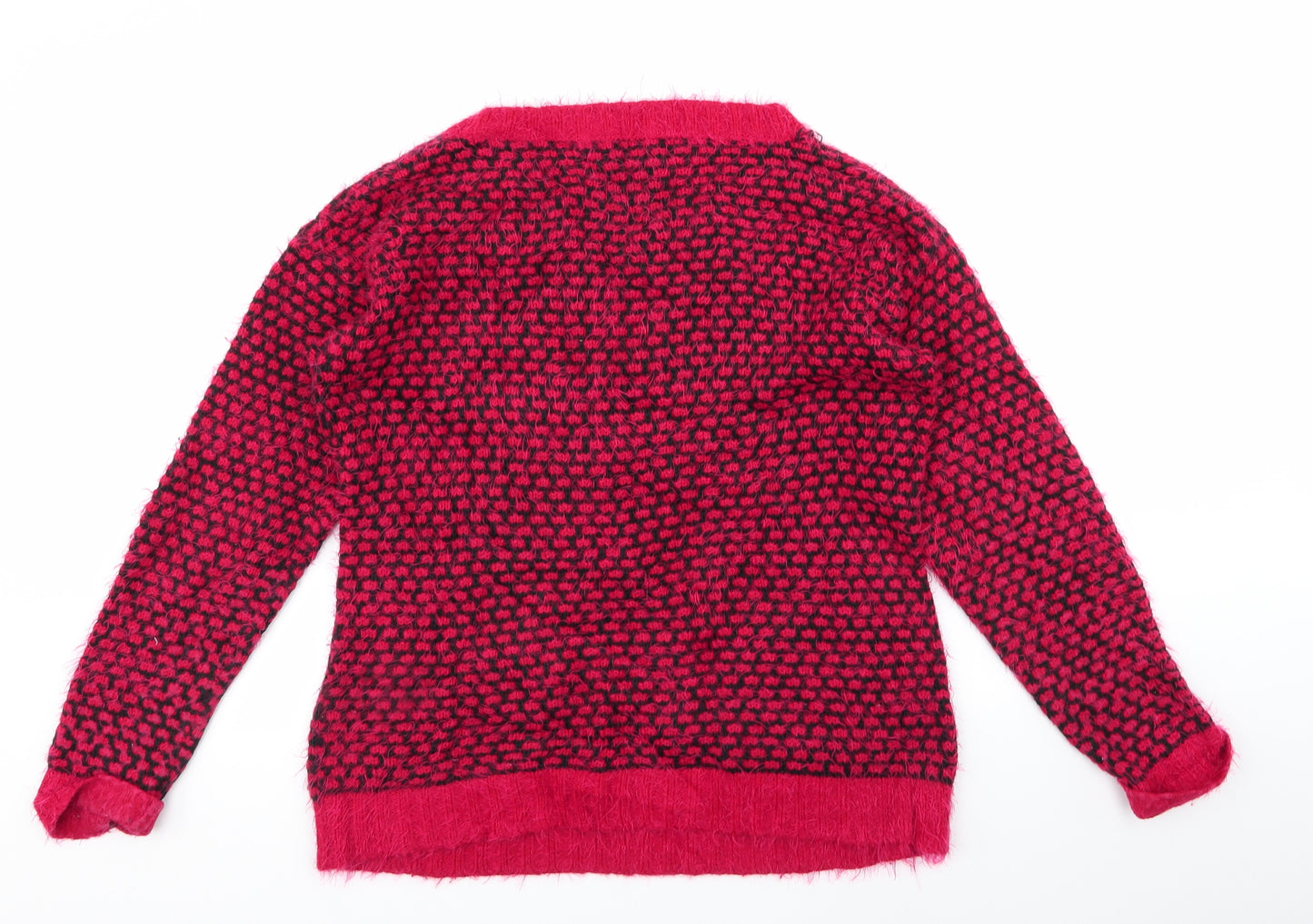 casamia Womens Red Geometric  Pullover Jumper Size M