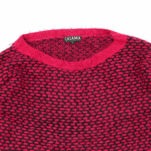 casamia Womens Red Geometric  Pullover Jumper Size M