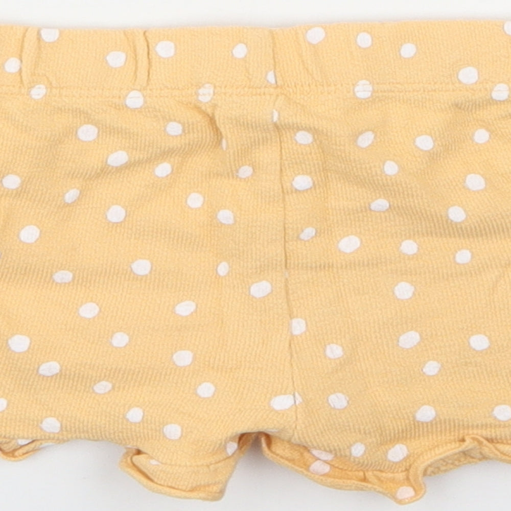 George Girls Yellow Spotted  Capri Trousers Size 12-18 Months