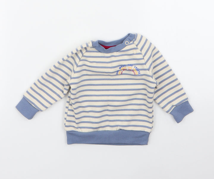 Primark Boys Multicoloured Striped Pullover Jumper Size 3-6 Months