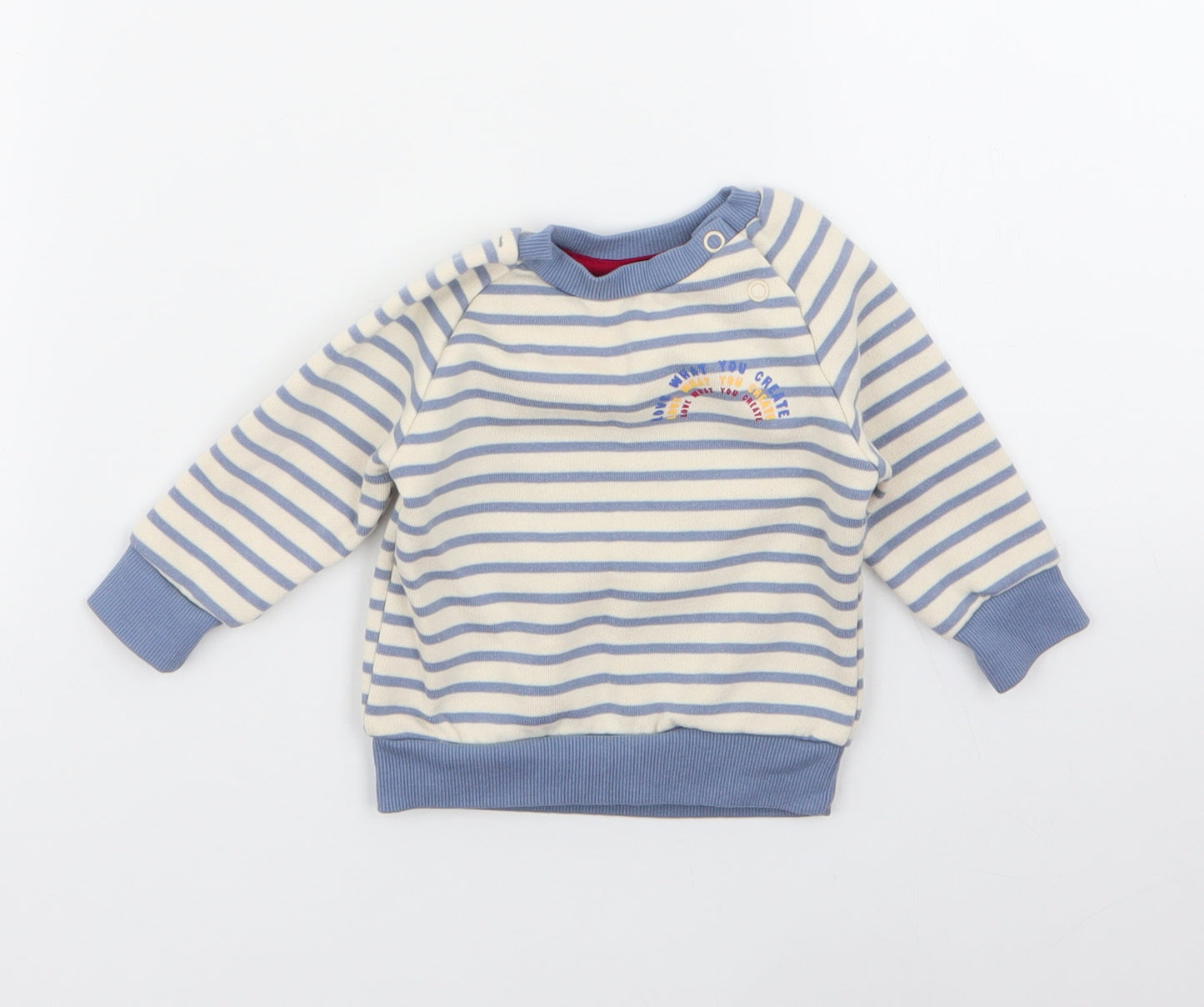 Primark Boys Multicoloured Striped  Pullover Jumper Size 3-6 Months