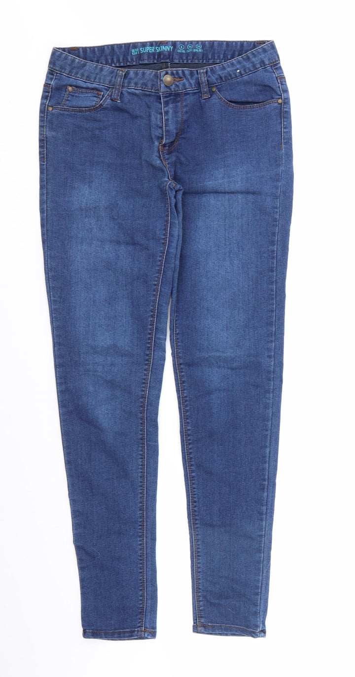 DENIM & CO Womens Blue Skinny Jeans Size 8 L29 in