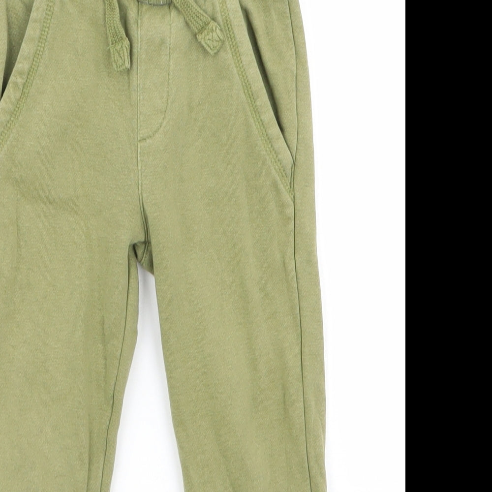 M&S Boys Green   Jogger Trousers Size 2-3 Years