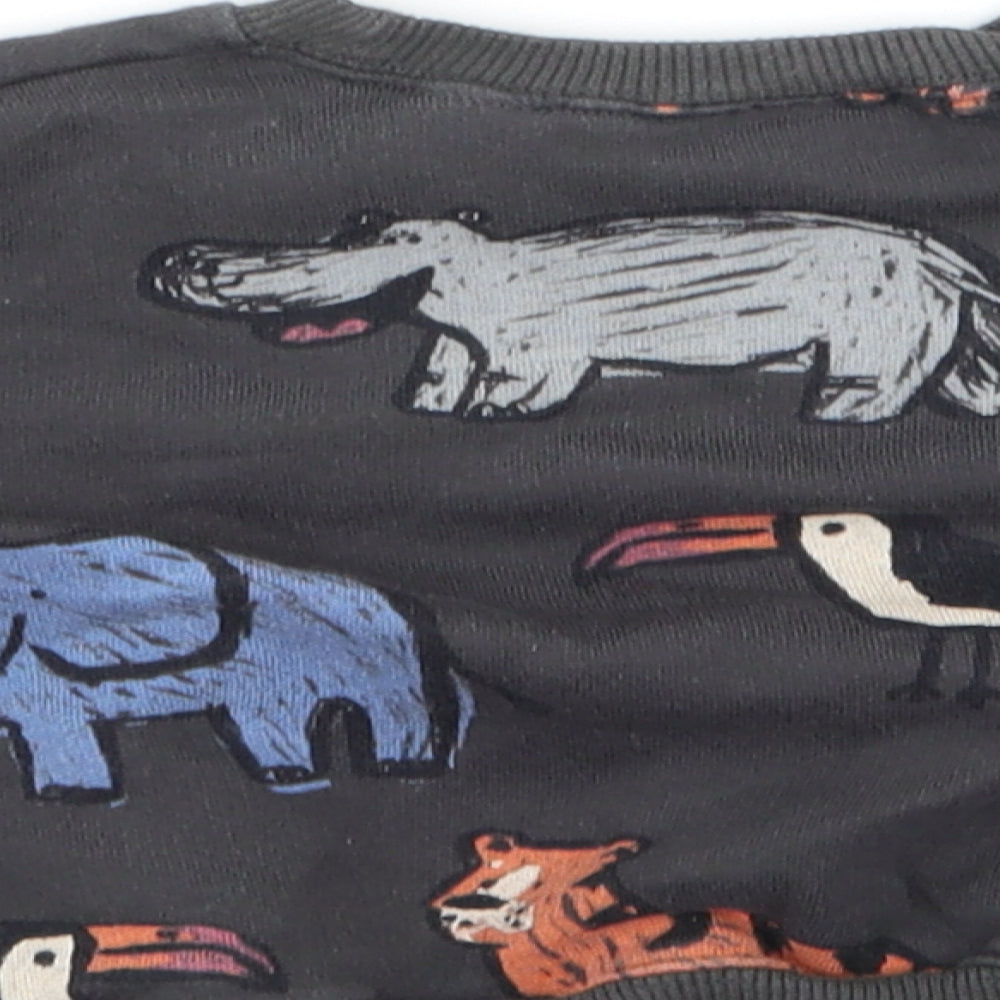 Zara Boys Multicoloured Animal Print  Pullover Jumper Size 18-24 Months
