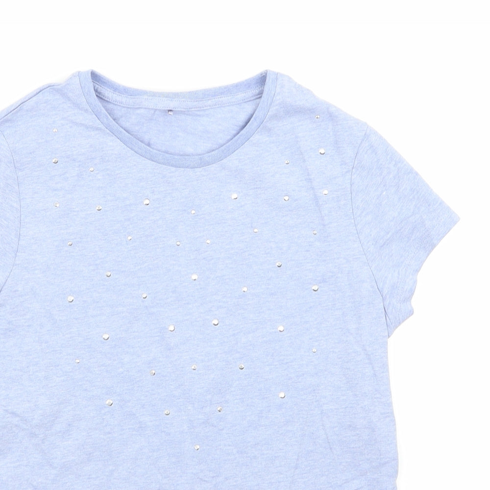 George Girls Blue   Basic T-Shirt Size 12-13 Years