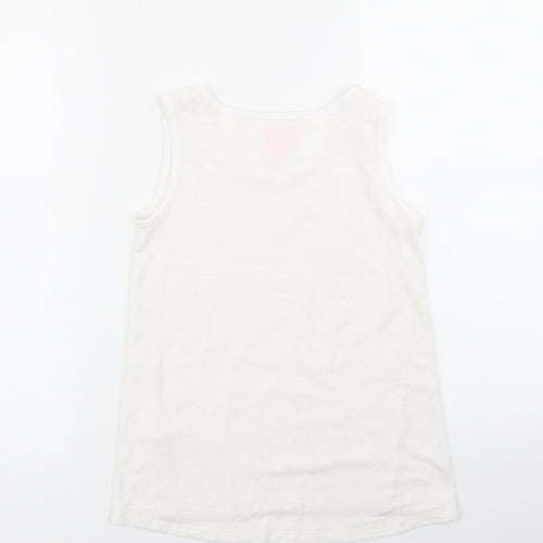 F&F Girls White   Basic T-Shirt Size 9-10 Years