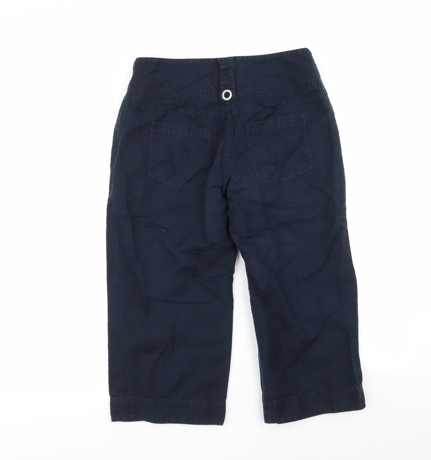Crew Clothing Womens Blue   Capri Trousers Size 28 in L20 in