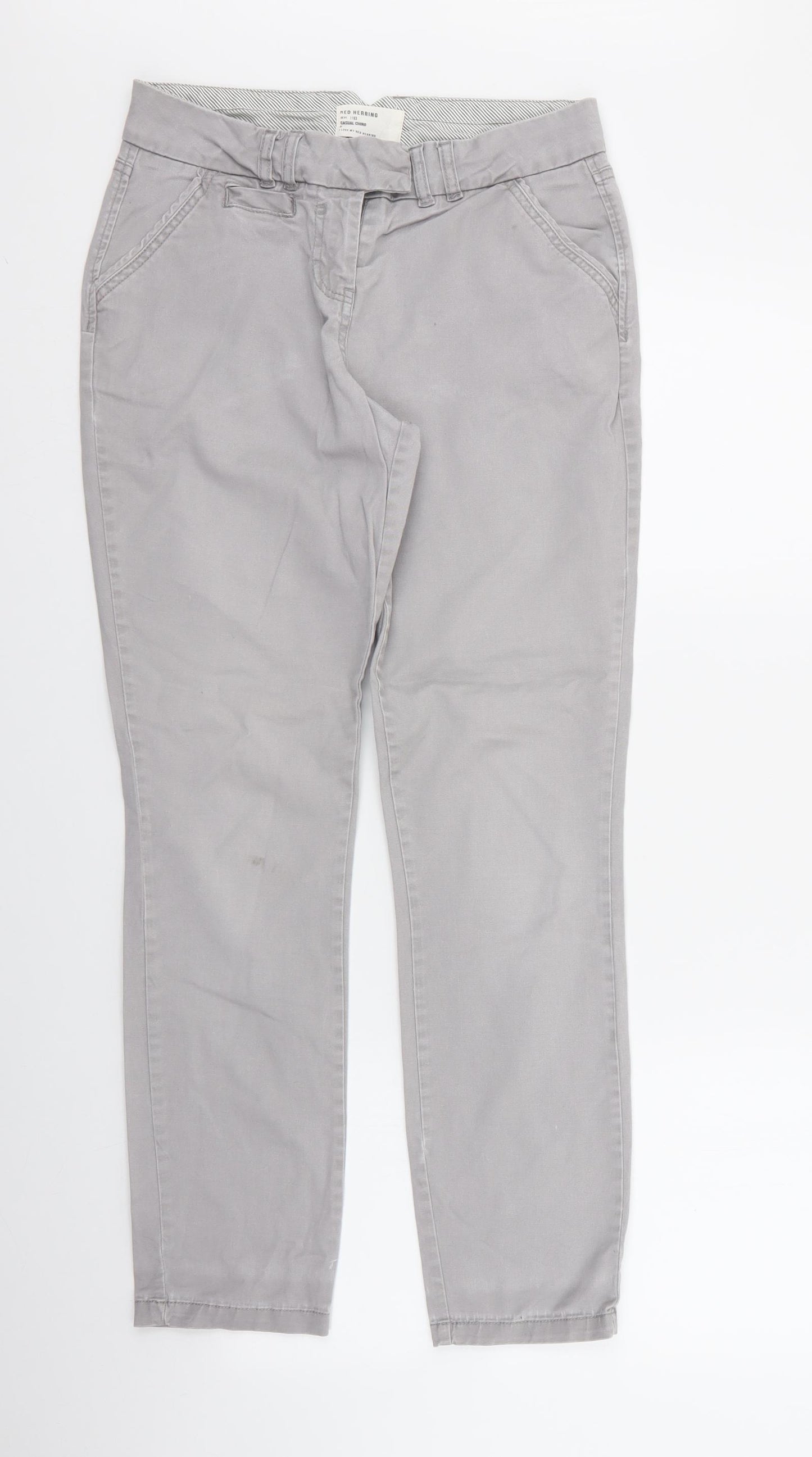 RED HEARING  Womens Grey   Trousers  Size 8 L28 in
