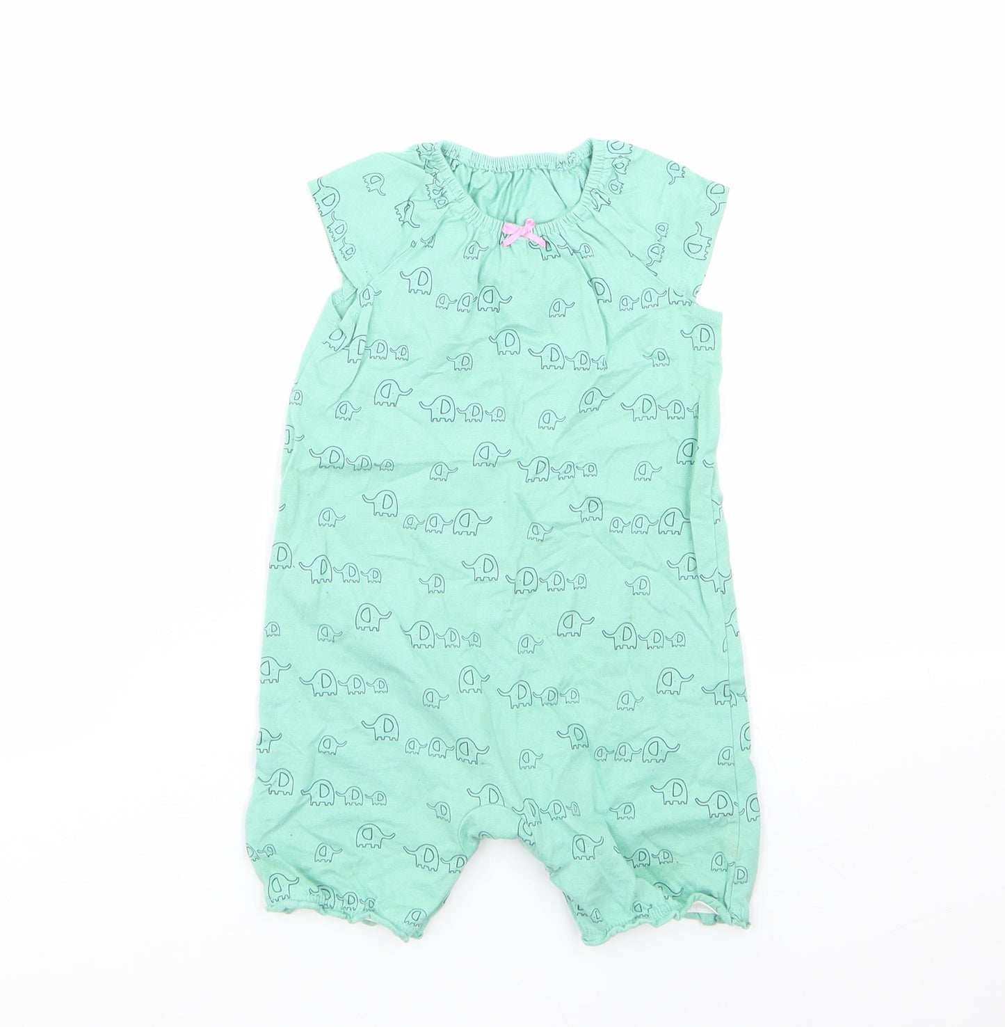 George  Green Animal Print  Babygrow One-Piece Size 12-18 Months