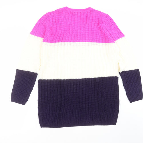 Studio Womens Multicoloured  Knit Pullover Jumper Size 12  - Colour Block