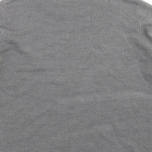 Marks and Spencer Womens Grey  Knit Pullover Jumper Size 16  - beaded sleeves