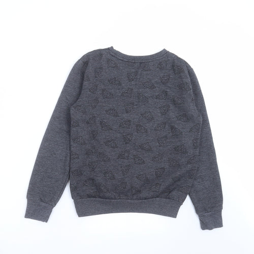 Primark Boys Grey   Pullover Sweatshirt Size 9-10 Years  - Diamond Pattern