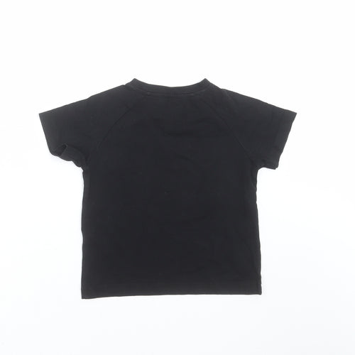 Matalan Boys Black   Basic T-Shirt Size 5 Years  - gaming