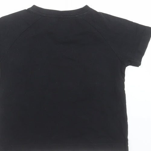 Matalan Boys Black   Basic T-Shirt Size 5 Years  - gaming