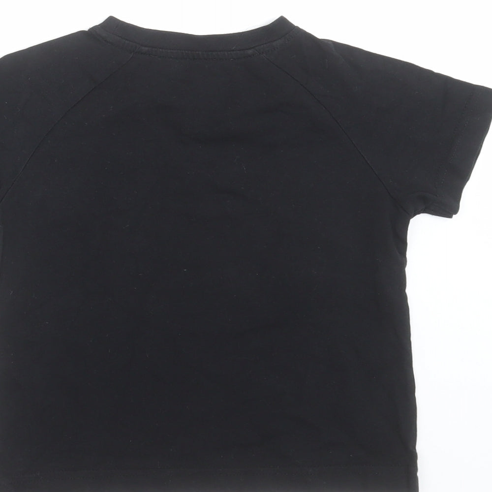 Matalan Boys Black   Basic T-Shirt Size 5 Years  - gaming