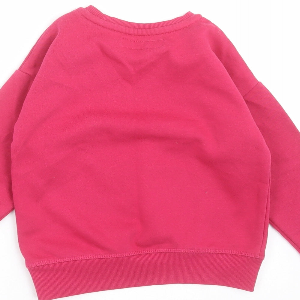 Primark Girls Pink Floral  Pullover Sweatshirt Size 4-5 Years  - Love Our Planet