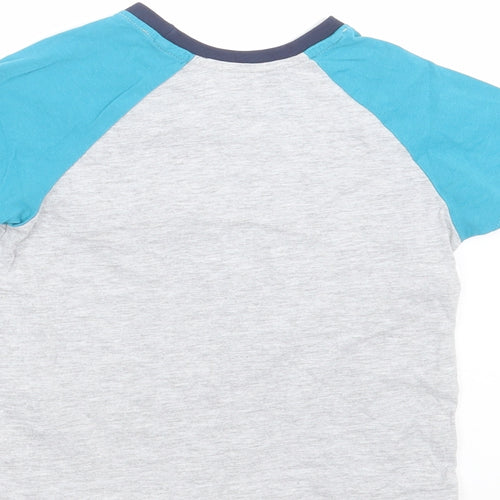 Matalan Boys Grey Solid   Pyjama Top Size 5 Years  - team chill
