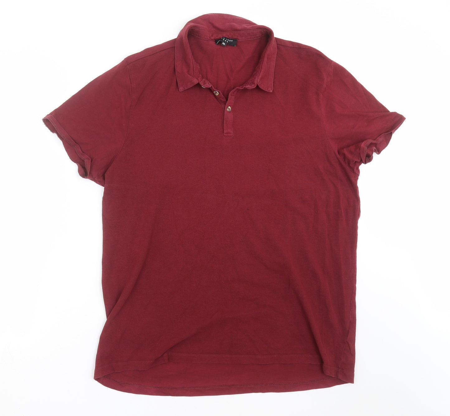 New Look Mens Red    Polo Size 2XL  - burgundy