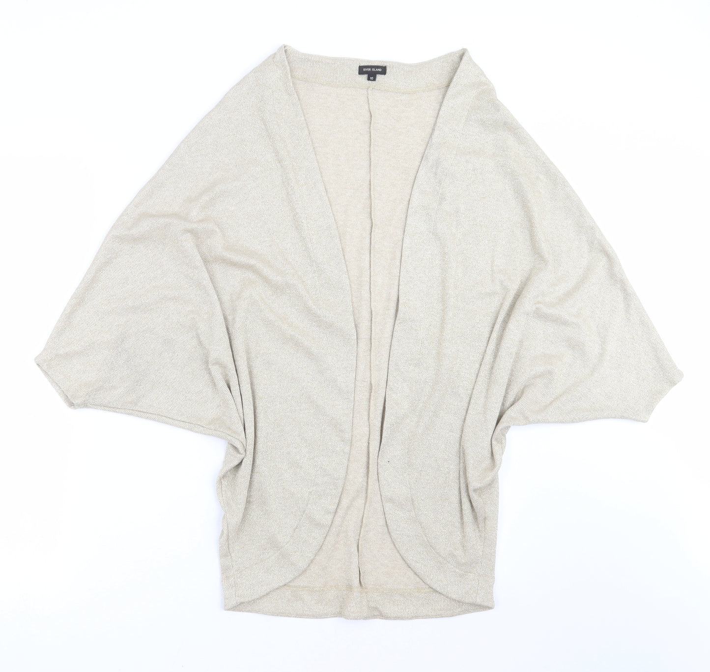 River Island Womens Gold   Cardigan Jumper Size 10
