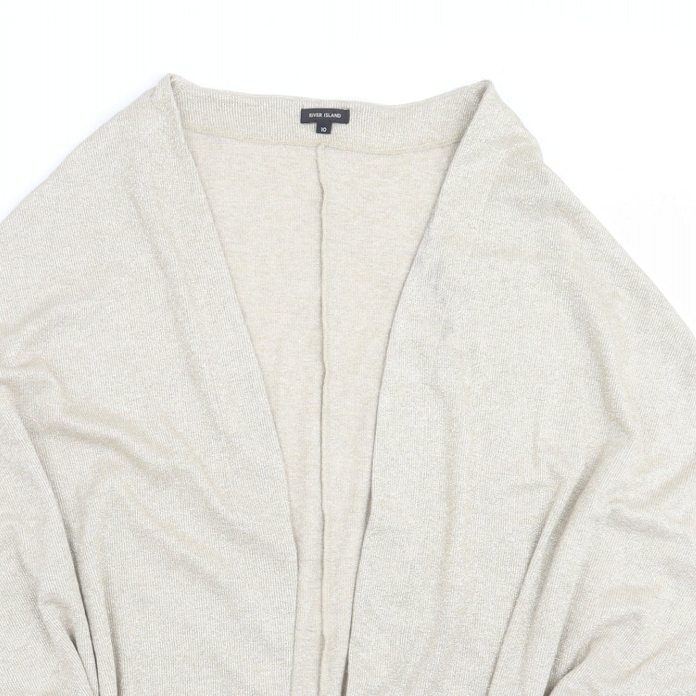 River Island Womens Gold   Cardigan Jumper Size 10