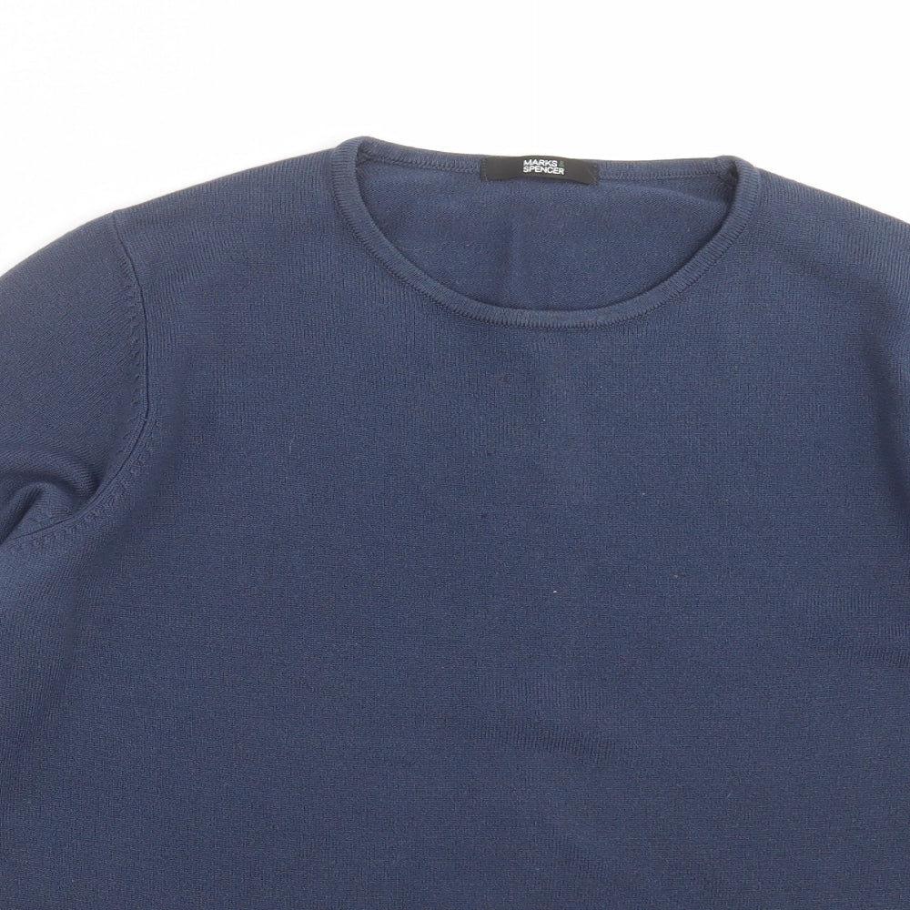 Marks and Spencer Womens Blue  Knit Pullover Jumper Size 14