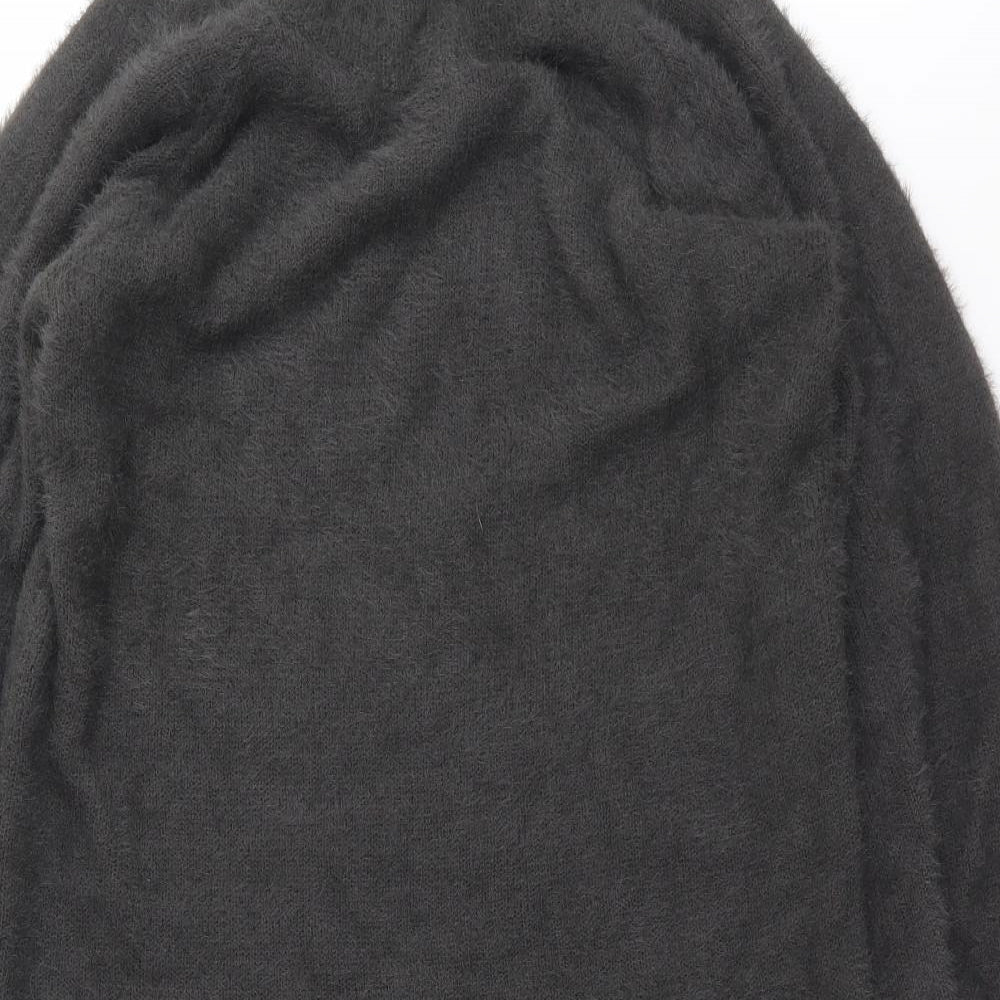 In the Style Womens Grey  Knit Jumper Dress  Size 10  - fluffy