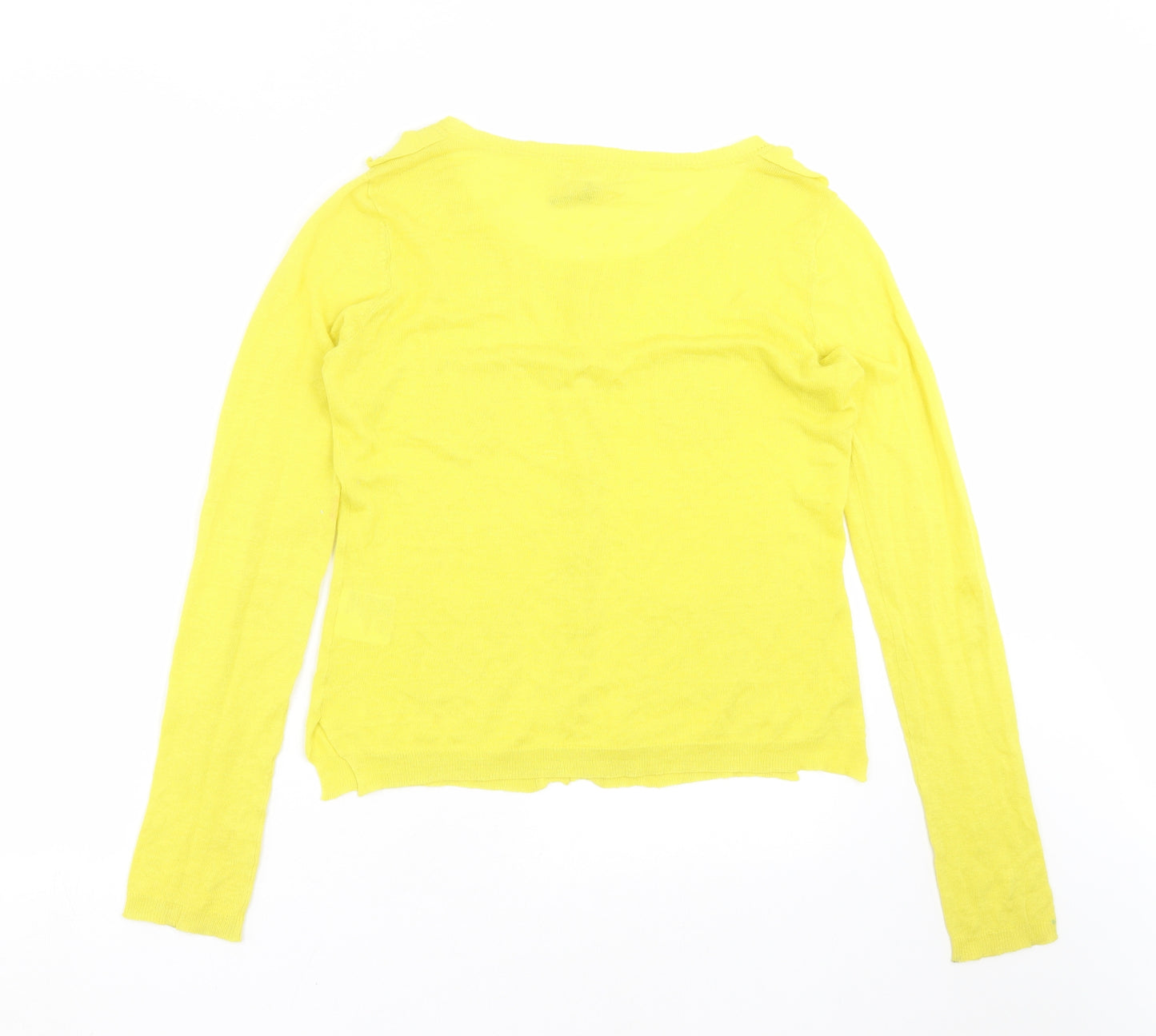 MORE & MORE Womens Yellow  Knit Cardigan Jumper Size 8