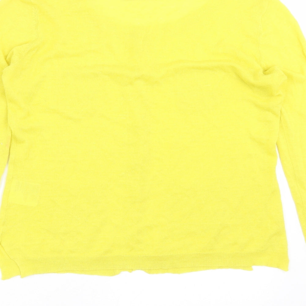 MORE & MORE Womens Yellow  Knit Cardigan Jumper Size 8