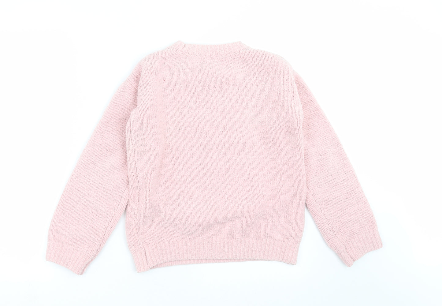 F&F Girls Pink   Pullover Jumper Size 10-11 Years  - penguins
