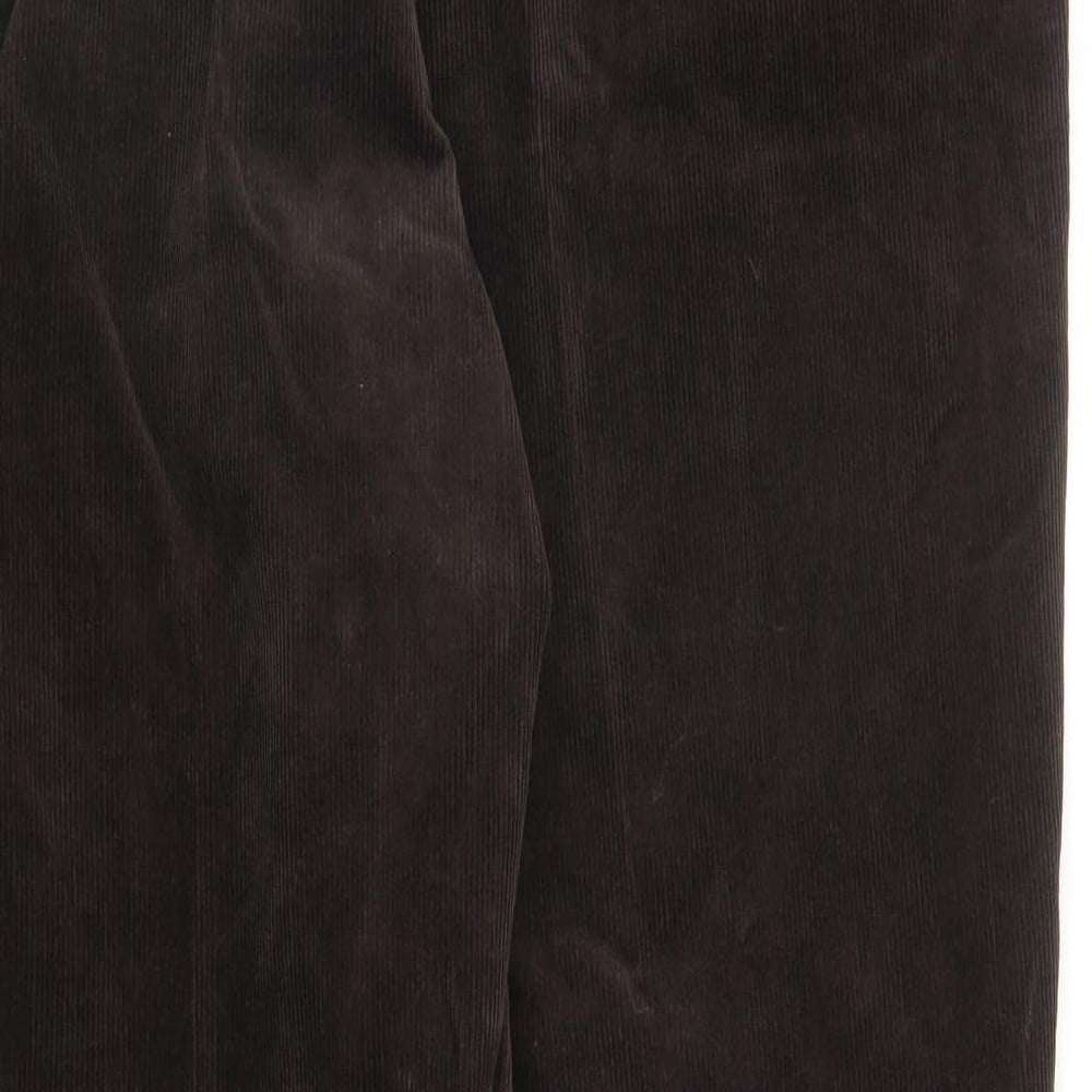 Lands' End Womens Brown  Corduroy Straight Jeans Size 16 L29 in