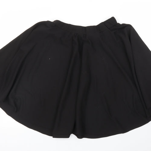 Preworn Womens Black   A-Line Skirt Size L