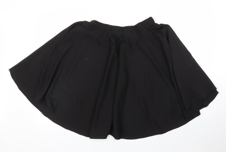 Preworn Womens Black   A-Line Skirt Size L