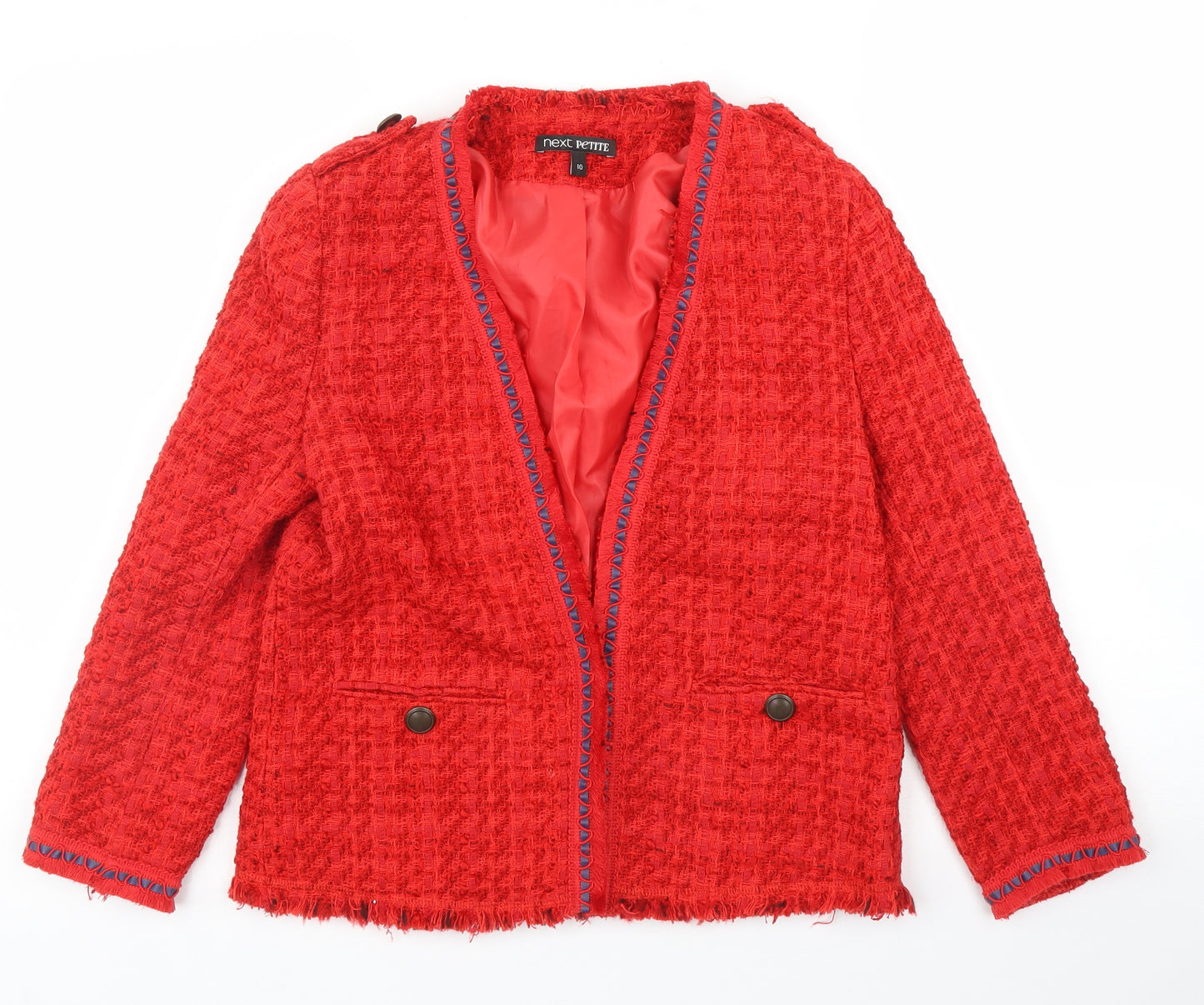 NEXT Womens Red   Jacket Blazer Size 10  - Chanel jacket