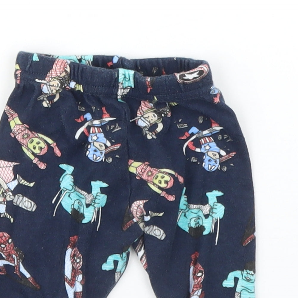 Primark Baby Blue   Capri Leggings Size 0-3 Months  - Marvel