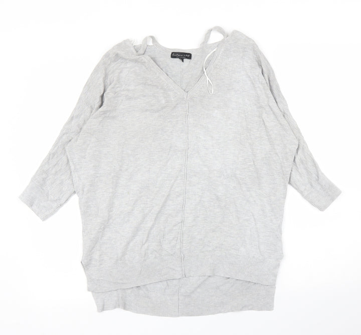 F&F Womens Grey Pullover Jumper Size 12