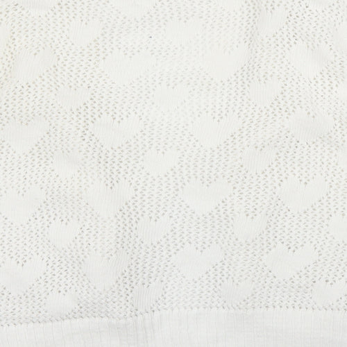 IQ Collection Womens White   Cardigan Jumper Size M