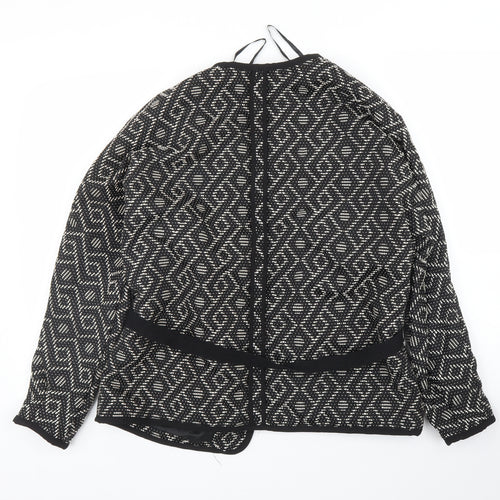 H&M Womens Black Geometric  Jacket Blazer Size S