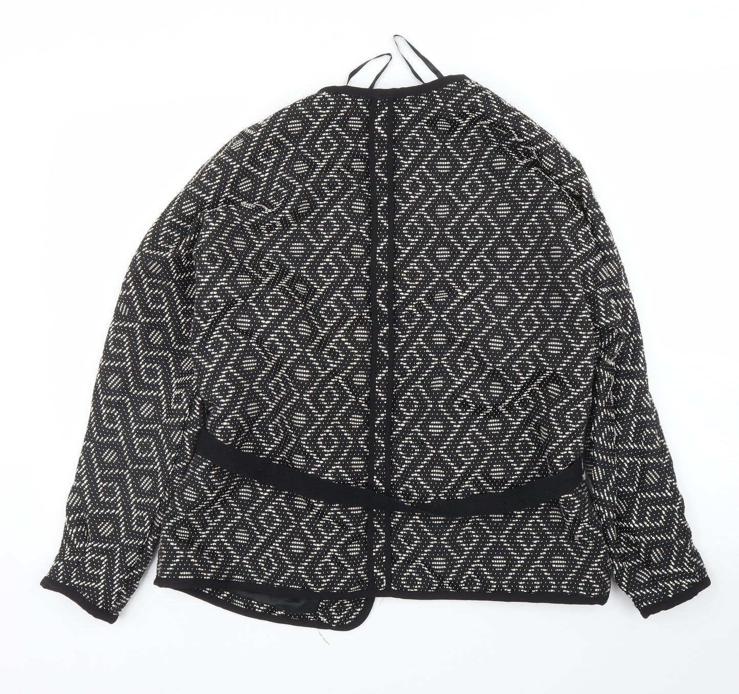 H&M Womens Black Geometric  Jacket Blazer Size S