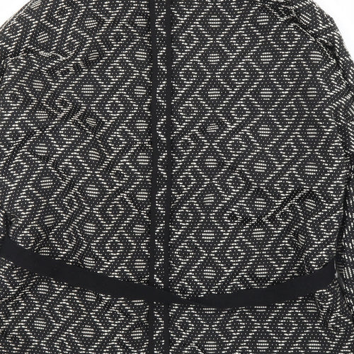 H&M Womens Black Geometric  Jacket Blazer Size S