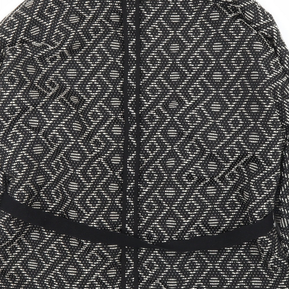 H&M Womens Black Geometric  Jacket Blazer Size S