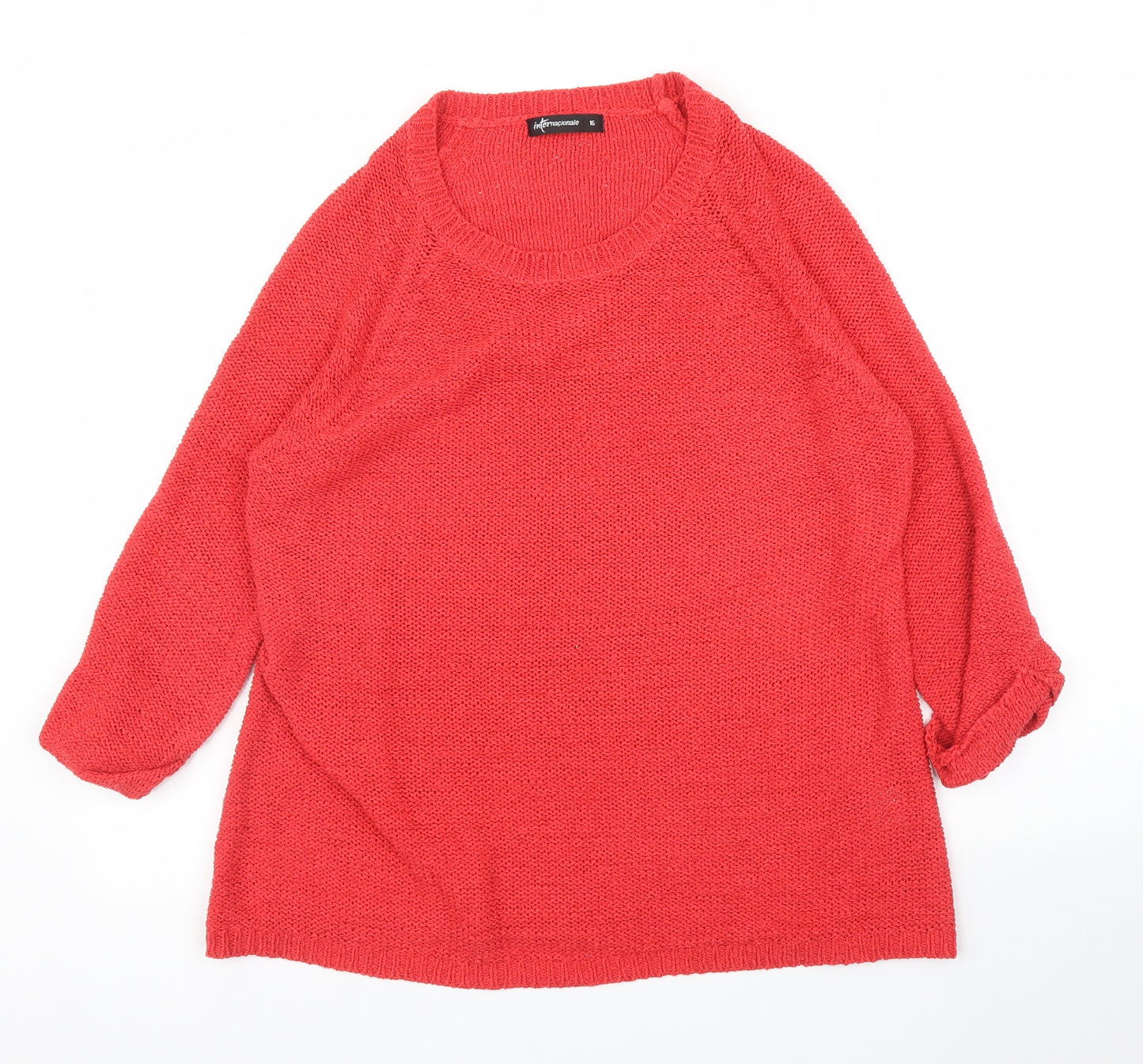 International Womens Red   Pullover Jumper Size 16