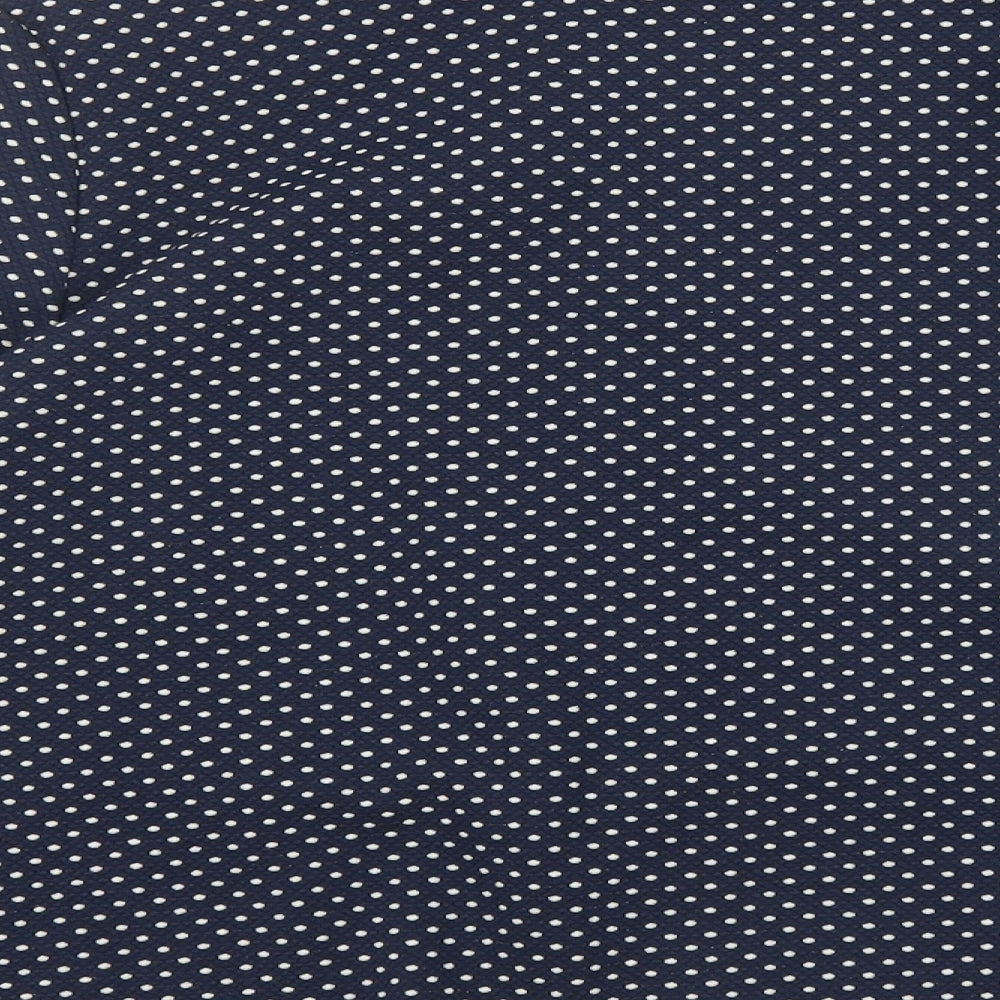 M&S Womens Blue Polka Dot  Jacket Blazer Size 10