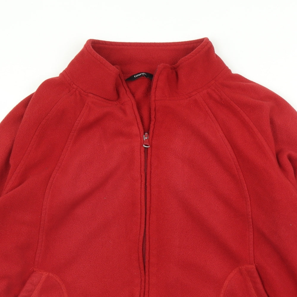 George Womens Red  Fleece Full Zip Jumper Size L