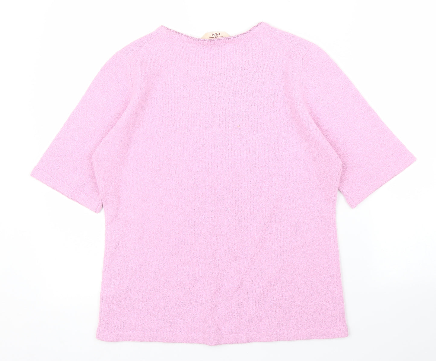EWM Womens Pink   Basic T-Shirt Size S  - Pearls