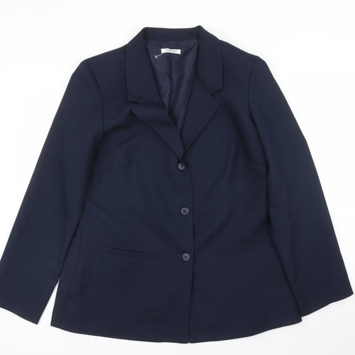 Damart Womens Blue   Jacket Suit Jacket Size 14